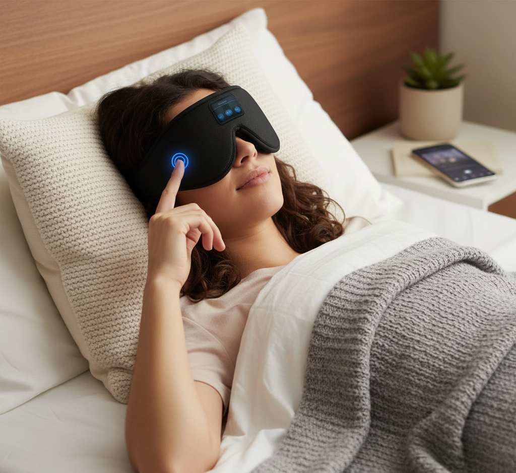 Snoomask - Wireless Sleep Mask With Wireless Headphones