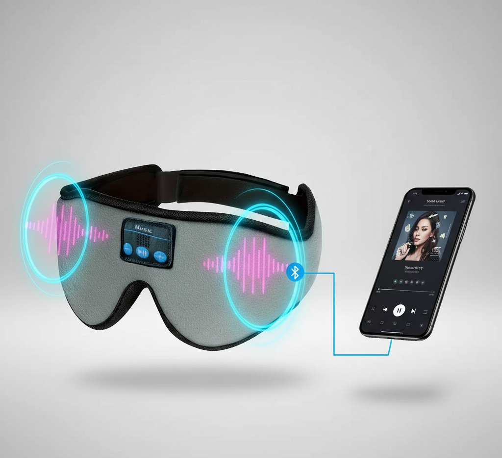 Snoomask - Wireless Sleep Mask With Wireless Headphones