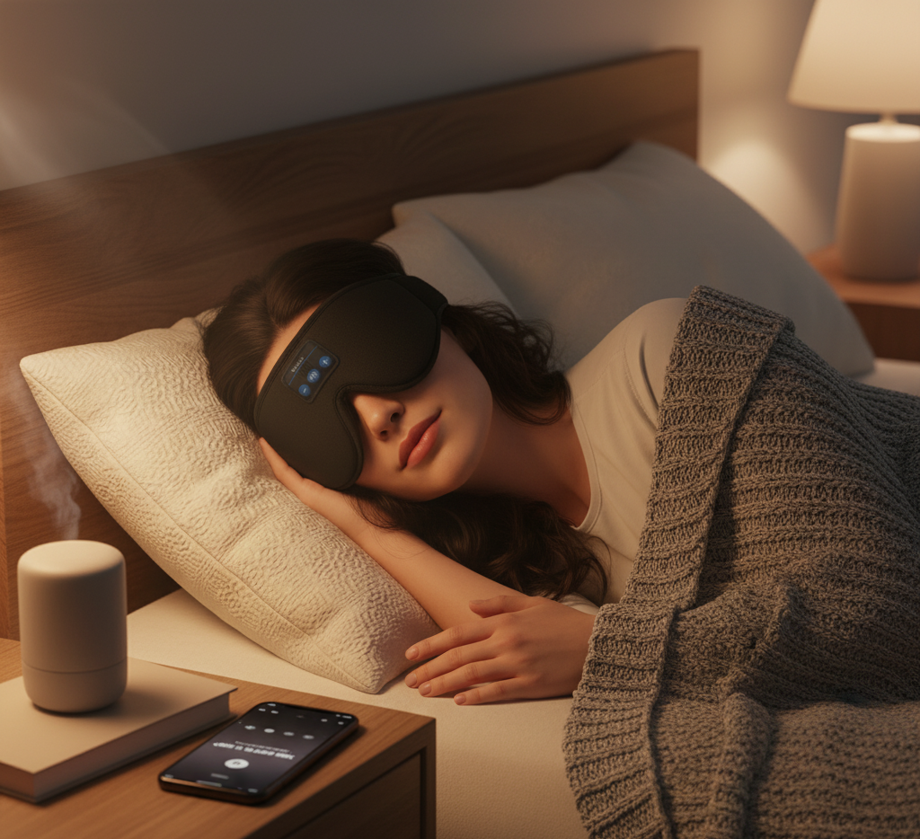 Snoomask - Wireless Sleep Mask With Wireless Headphones